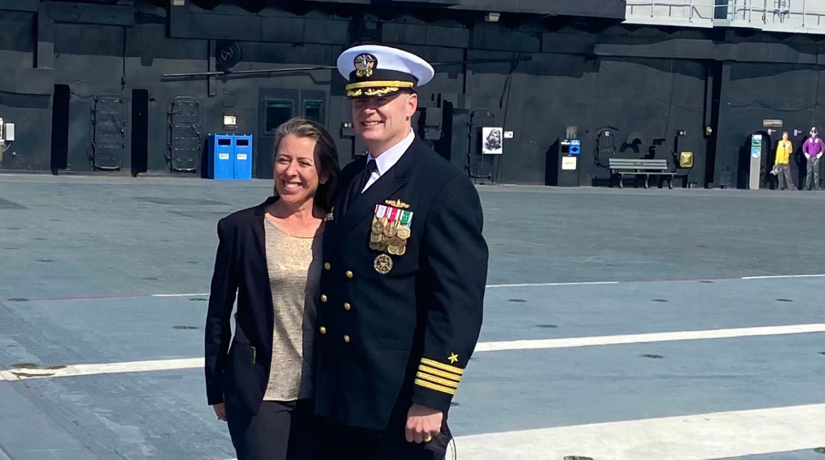 Dale Heinken with his wife, Amanda